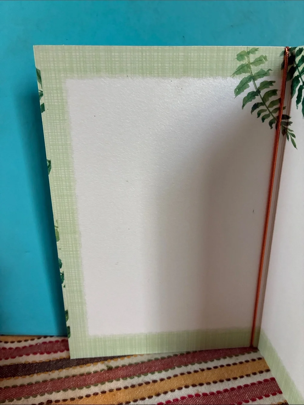 Inspirational Floral Notebook - Green Leaf Design